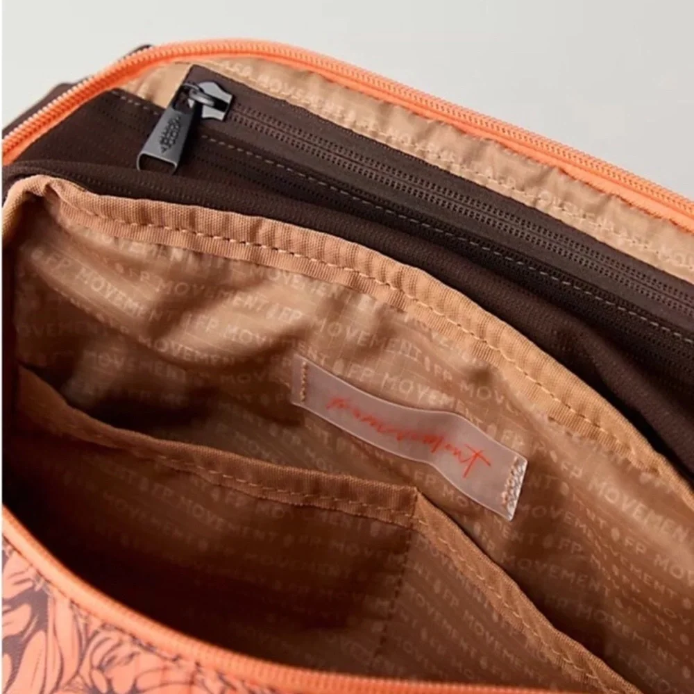 Free People! FP Movement Happy Camper Sling Bag In Monstera Brown NWT!
